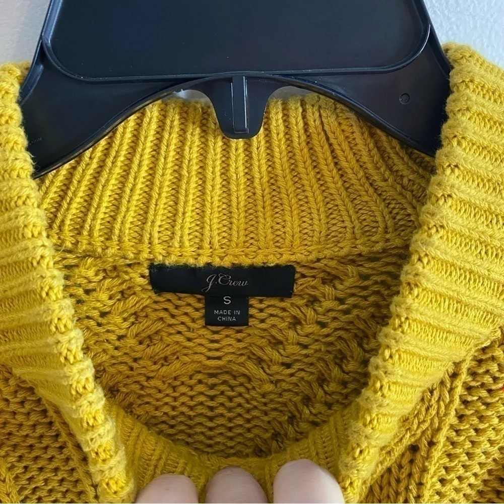 J.Crew Mustard Yellow Thick Knit Sweater Small Women’s